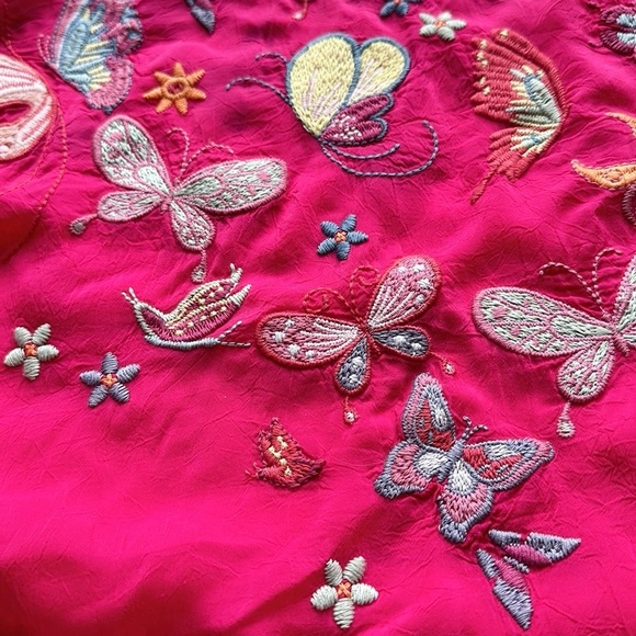 NWT Johnny Was Bellona Short Sleeve Embroidered Blouse Pink size XXS - Picture 6 of 9